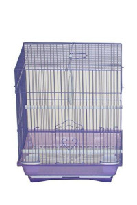 YML A1324MPUR Flat Top Medium Parakeet Cage, 13.3 x 10.8 x 16.5