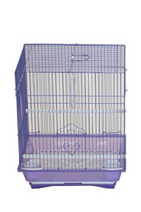 YML A1124MPUR Flat Top Small Parakeet Cage, 11 x 8.5 x 14