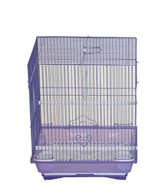 YML A1124MPUR Flat Top Small Parakeet Cage, 11 x 8.5 x 14