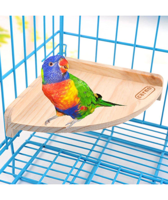 Wood Perch Platform Toy for Bird Parrot Parakeet Finch Canary Budgie Hamster Gerbil Rat Chinchilla Perch Cage