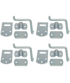 Boxer Tools Corner Gate Latch Sets for Stake Body Gates, Clear Zinc, 4 Piece
