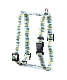 Yellow Dog Design Winter Trees Roman Style H Dog Harness-Small/Medium-3/4 and fits Chest 14 to 20