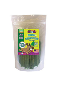 Dental Chew Sticks for Dogs by Mr. Scooch Made in U.S.A Helps Remove Plaque, Tartar and Freshens Breath for Teeth Health (Mint & Parsley, L)