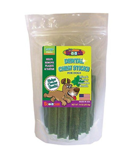 Dental Chew Sticks for Dogs by Mr. Scooch Made in U.S.A Helps Remove Plaque, Tartar and Freshens Breath for Teeth Health (Mint & Parsley, L)