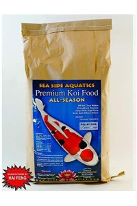 Sea Side Aquatics Premium Koi Food All Season (5kg Medium (5 x 1kg Inside))