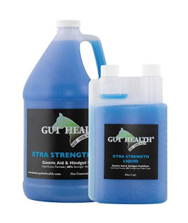 gut Health Horse Feed Supplement - Xtra Strength Top Dress (1 gallon) - Ulcer Aid for Horses That Promotes Improved Mood coat Hoof growth and Weight gain
