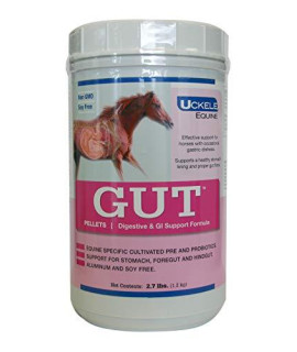 Uckele Gut Pellets, Horse Supplement, for Healthy Digestion, 2.7lb