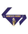 Littlearth Unisex-Adult NFL Minnesota Vikings Pet Bandana, Team Color, Large