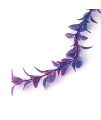 Mallofusa Artificial Aquarium Plants Decoration Plastic Water Ornament For Fish Tank Decor, 16Inch, Purple