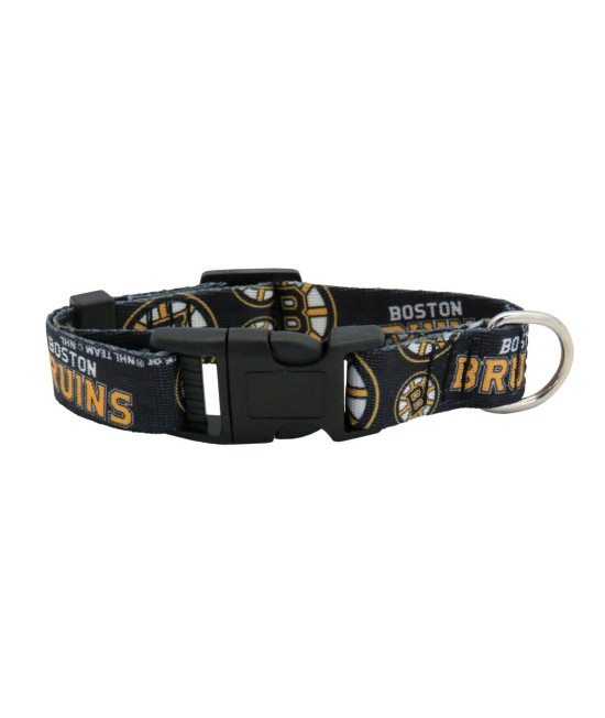 Littlearth Unisex-Adult NHL Boston Bruins Pet collar, Team color, Medium