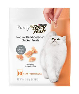 Purina Fancy Feast Purely Natural Hand-Selected Chicken Cat Treats 1.06 Oz. Pouch