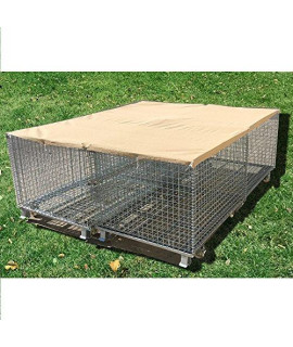 Alion Home Sun Block Dog Run & Pet Kennel Shade cover (Dog Kennel not Included) - No Black Trim - Beige(6x 10)