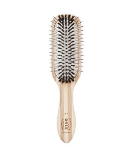 Bass Brushes Rectangle Boar Pet Brush With Bamboo Wood Handle By Bass Brushes