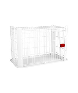 Iris Ohyama Cat Cage On 1 Floor - Cat Condo Csc1-1 - White 6.5 Kg 91 X 50 X 58 Cm
