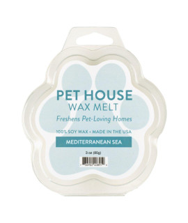 One Fur All 100% Natural Soy Wax Melts in 20+ Fragrances, Pack of 2 by Pet House - Long Lasting Pet Odor Eliminating Wax Melts, Non-Toxic Pet Wax Melts, Made in USA (Mediterranean Sea)