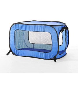 Beatrice Home Fashions Pop Up Portable Pet Kennel, Blue (SOLPPK00BLU)