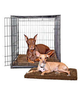 Soggy Doggy Crate Mate Dog Bed, Microfiber Chenille Dog Mats, Comfy Dog Mats for Sleeping & Drying, Ultra-Absorbent Dog Beds & Furniture for Kennels or Crates, Chocolate Brown, Medium