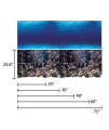 Vepotek Aquarium Background Deep Seabed/Coral Rock Double Sides (Deep Seabed/Coral Rock, 72Wx24H)