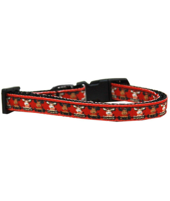 Mirage Pet Products Reindeer Nylon Ribbon cat Safety collar Standard