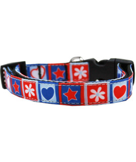 Mirage Pet Products 125-262 cT Stars and Hearts Nylon cat Safety Dog collar
