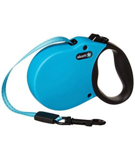 Alcott Adventure Retractable Reflective Belt Leash, 10 Long, Extra Small for Dogs Up to 25 lbs, Blue with Black Soft Grip Handle