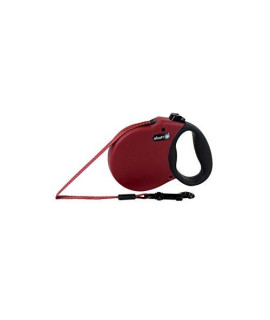 Alcott Adventure Retractable Reflective Belt Leash, 10 Long, Extra Small for Dogs Up to 25 lbs, Red with Black Soft Grip Handle