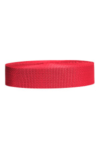 Strapworks Lightweight Polypropylene Webbing - Poly Strapping for Outdoor DIY gear Repair, Pet collar, crafts - 1 Inch x 10 Yards - Red