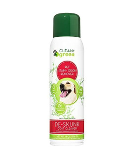 Clean+Green Professional Strength DeSkunk Coat Relief and Odor Remover, Deodorizer, for Dogs, 14-Ounce, Made in the USA