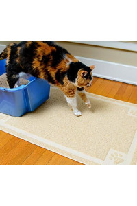 Cat Litter Mat by CleanHouse Pets (XL Size) - Non-Slip, Durable, Easy to Clean, Water Resistant - Eliminates Litter Tracking, Soft on Kitty Paws, Scatter Control for Cat Litter Box (Size: 36x24)