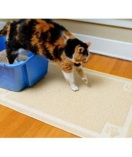 Cat Litter Mat by CleanHouse Pets (XL Size) - Non-Slip, Durable, Easy to Clean, Water Resistant - Eliminates Litter Tracking, Soft on Kitty Paws, Scatter Control for Cat Litter Box (Size: 36x24)