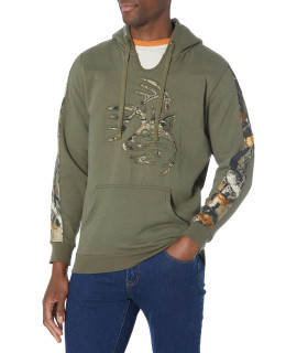 Legendary Whitetails Mens Standard camo Outfitter Hoodie, Army, Large