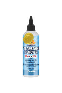 New Natural Tear Eye Stain Remover Removes Stains for Dogs and cats Safe gentle Solution for Fur and Delicate coats Made in USA - 1 Bottle 8oz (240ml)