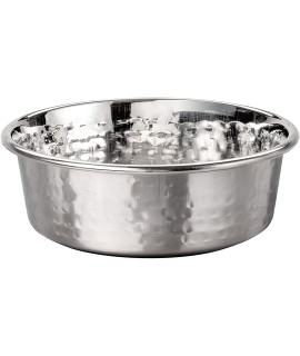 Neater Pet Brands Hammered Decorative Designer Bowls - Luxury Style Premium Dog and cat Dishes (Small, Stainless)