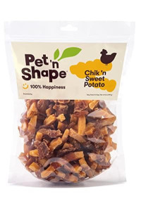 Pet n Shape Sweet Potato Chews  Natural Chicken Wrapped Sweet Potato Dog Treats - 42 Ounce