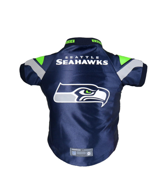 Littlearth Unisex-Adult NFL Seattle Seahawks Premium Pet Jersey, Team color, Small