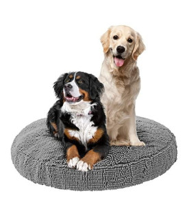 Soggy Doggy Super Snoozer Dog Bed, Comfy Microfiber Chenille Dog Beds for Small Dogs & Big Dogs, Machine Washable Dog Bed, Indoor Dog Beds & Furniture, Gray, X-Large