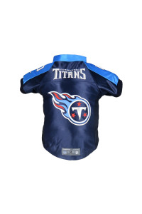 Littlearth Unisex-Adult NFL Tennessee Titans Premium Pet Jersey, Team color, Small