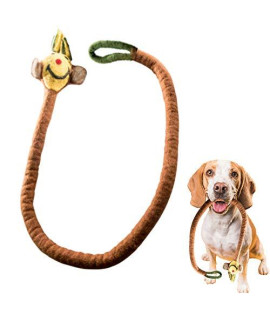 Eco-Single Head Tuggies, Handmade from Organic Wool, All Natural, Stuffing-Free, Dog Toy Rope (Monkey, Large 72")