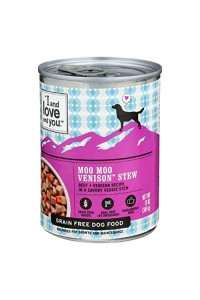 I Love You Dog Food Can Venison, 13 oz