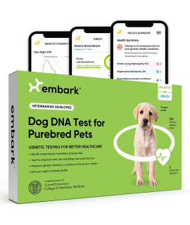 Embark Dog DNA Test for Purebred Pets canine genetic Health Screening & genetic Diversity Score