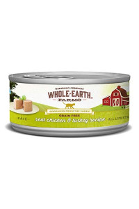 Whole Earth Farms Grain Free Wet Cat Food Real Chicken & Turkey (Cast of 24)