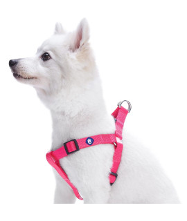 Blueberry Pet Essentials Classic Durable Solid Nylon Step-In Dog Harness, Chest Girth 26 - 39, French Pink, Large, Adjustable Harnesses For Puppy Boy Girl Dogs