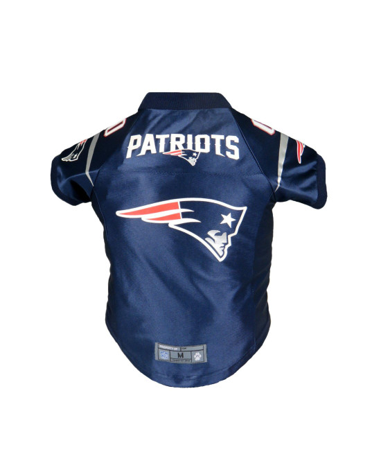 Littlearth Unisex-Adult NFL New England Patriots Premium Pet Jersey, Team color, X-Small