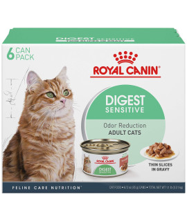 Royal Canin Digest Sensitive Thin Slices in Gravy Wet Cat Food, 3 oz cans 6-count