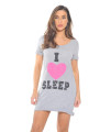 Just Love Sleep Dress For Women Sleeping Dorm Shirt Nightshirt,Grey - I Heart Sleep,Medium