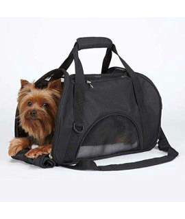 ON THE gO DOg PET cARRIERS - Purse Style Designer carrier Tote for Small Dogs(Purse carrier - Black)