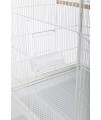 Prevue Pet Products Wrought Iron Flight Cage with Stand, Chalk White, Large (F041)
