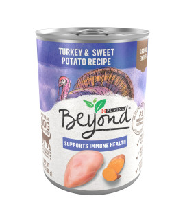 Purina Beyond Turkey and Sweet Potato grain Free Wet Dog Food ground Entree - (12) 13 oz. cans