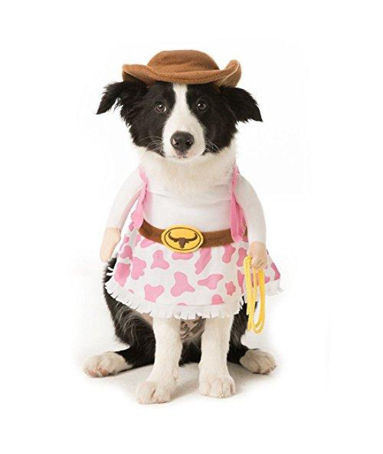 Thrills & Chills Pet Halloween Stand Up Cowgirl Pet Costume Large~