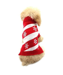 Nacoco Dog Snow Sweaters Snowman Sweaters Xmas Dog Holiday Sweaters New Year Christmas Sweater Pet Clothes For Small Dog And Cat (Snow, S)